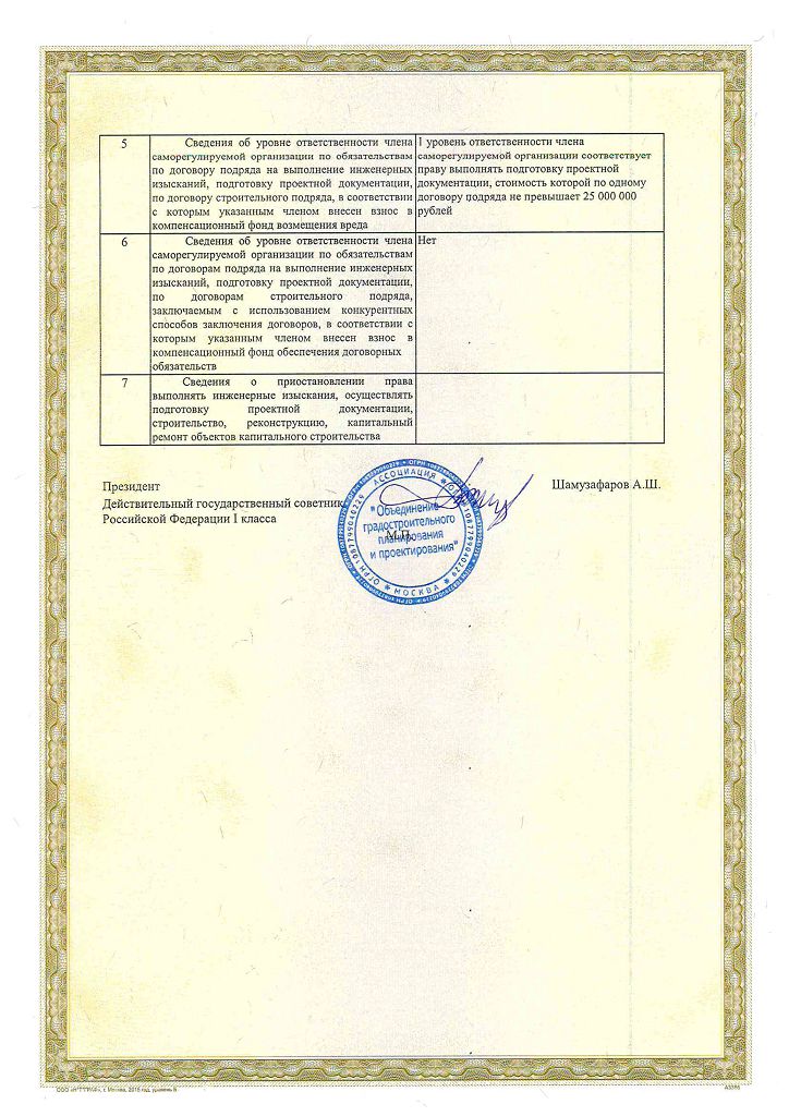 Выписка из Реестра СРО